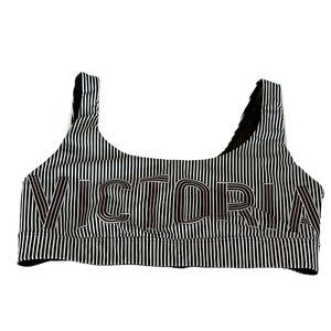Victoria’s Secret Sport pinstripe logo light coverage sports bra size medium